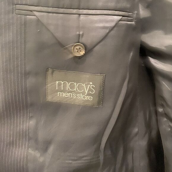 Ralph Lauren LRL Suit Jacket 44L Blue Pinstripe 100% Wool Blazer Sports Coat - Picture 14 of 14